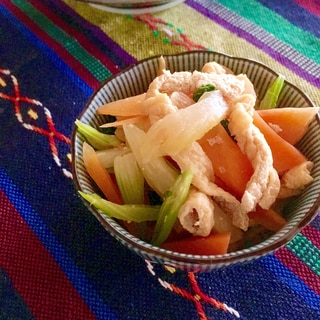 セロリとにんじんの油揚げ煮♩(小鉢料理におススメ)